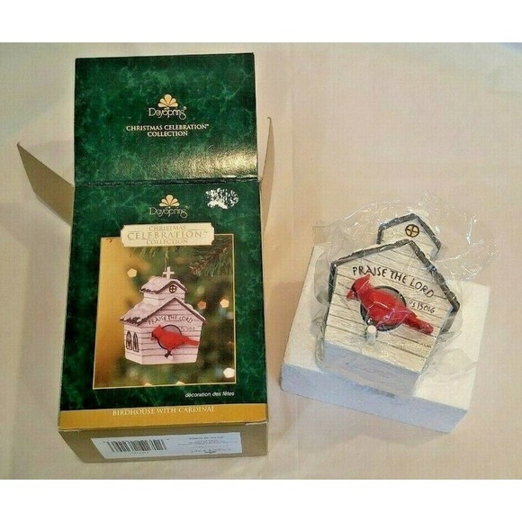 Christmas Ornament Cardinal Birdhouse Church DaySpring - Picture 1 of 2